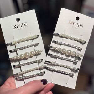 David's Bridal Pearl Hair Clips NEW Bobby Pins - 2 packs - 12 total